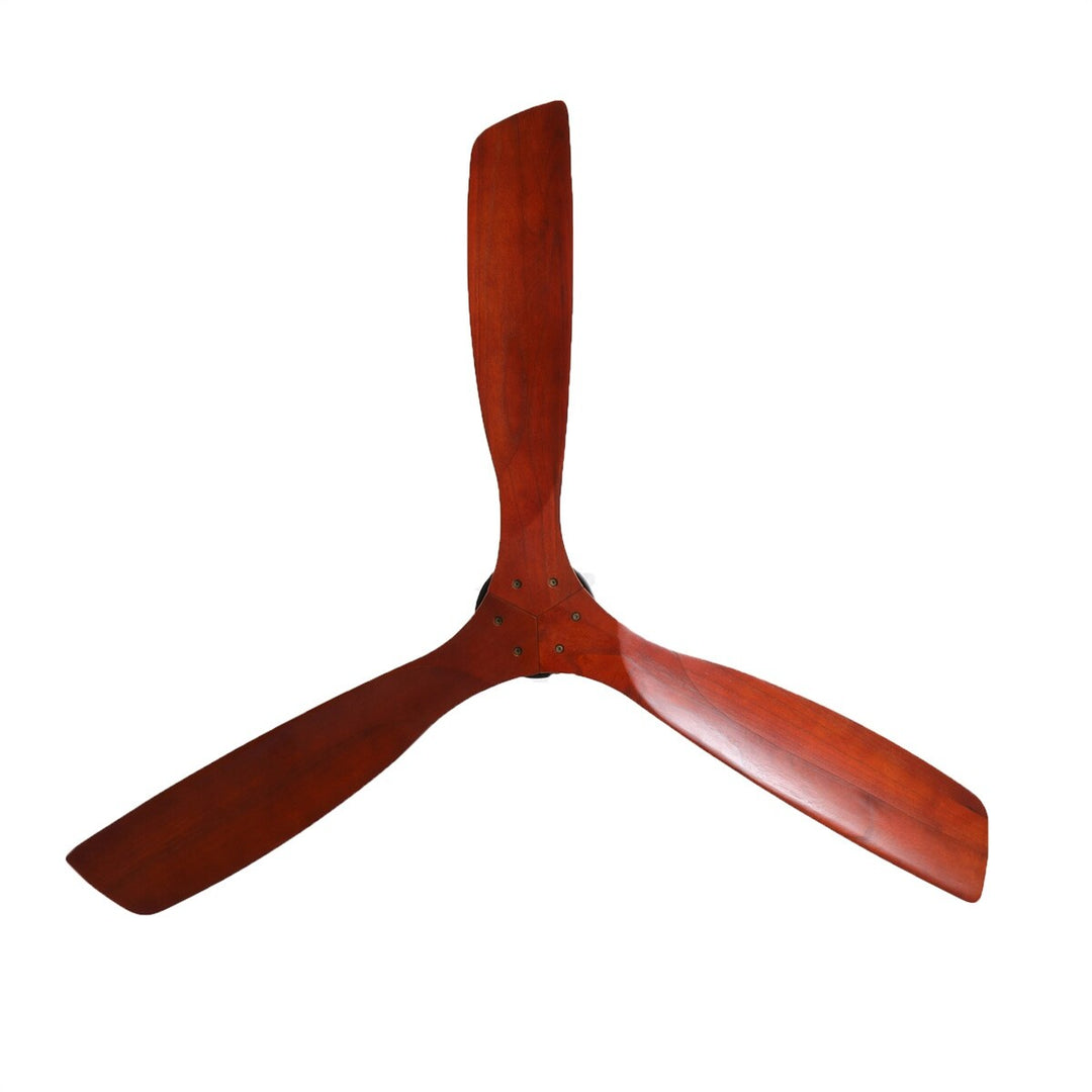 Sofucor 42"/48"/ 52"/60"Noiseless Walnut Wood Ceiling Fan with Remote Control, Integrated Light Optional