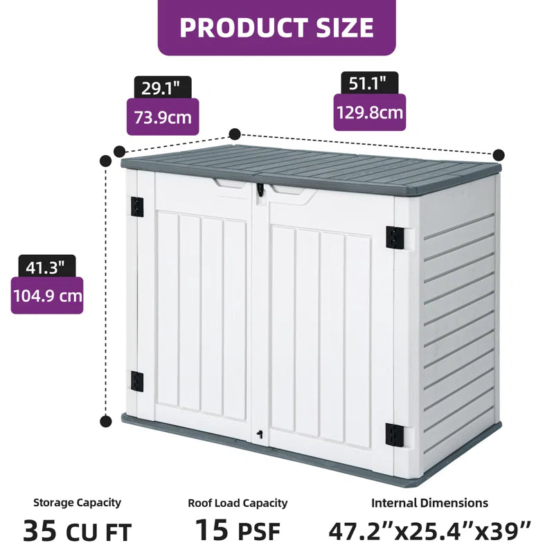 4.25 Ft. W X 2.4 Ft. D Resin Storage Box