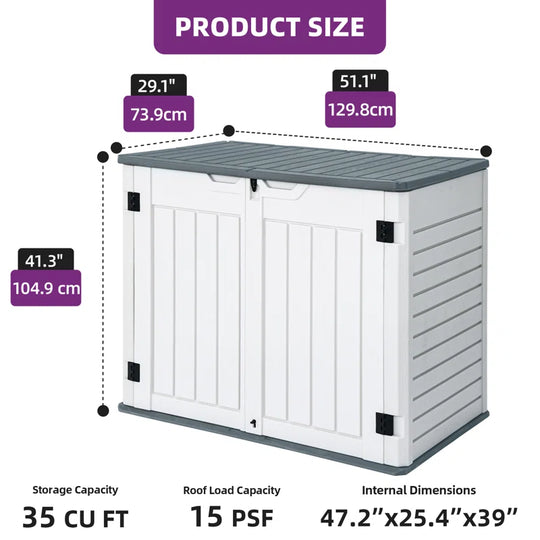 4.25 Ft. W X 2.4 Ft. D Resin Storage Box