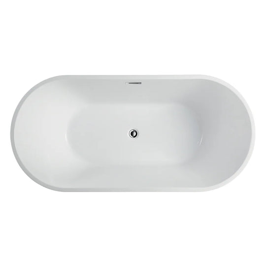 54" Acrylic Freestanding Soaking Bathtub