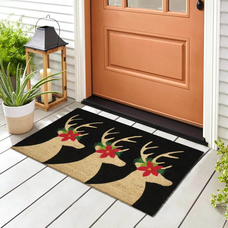 Fluellen Non-Slip Christmas Outdoor Doormat