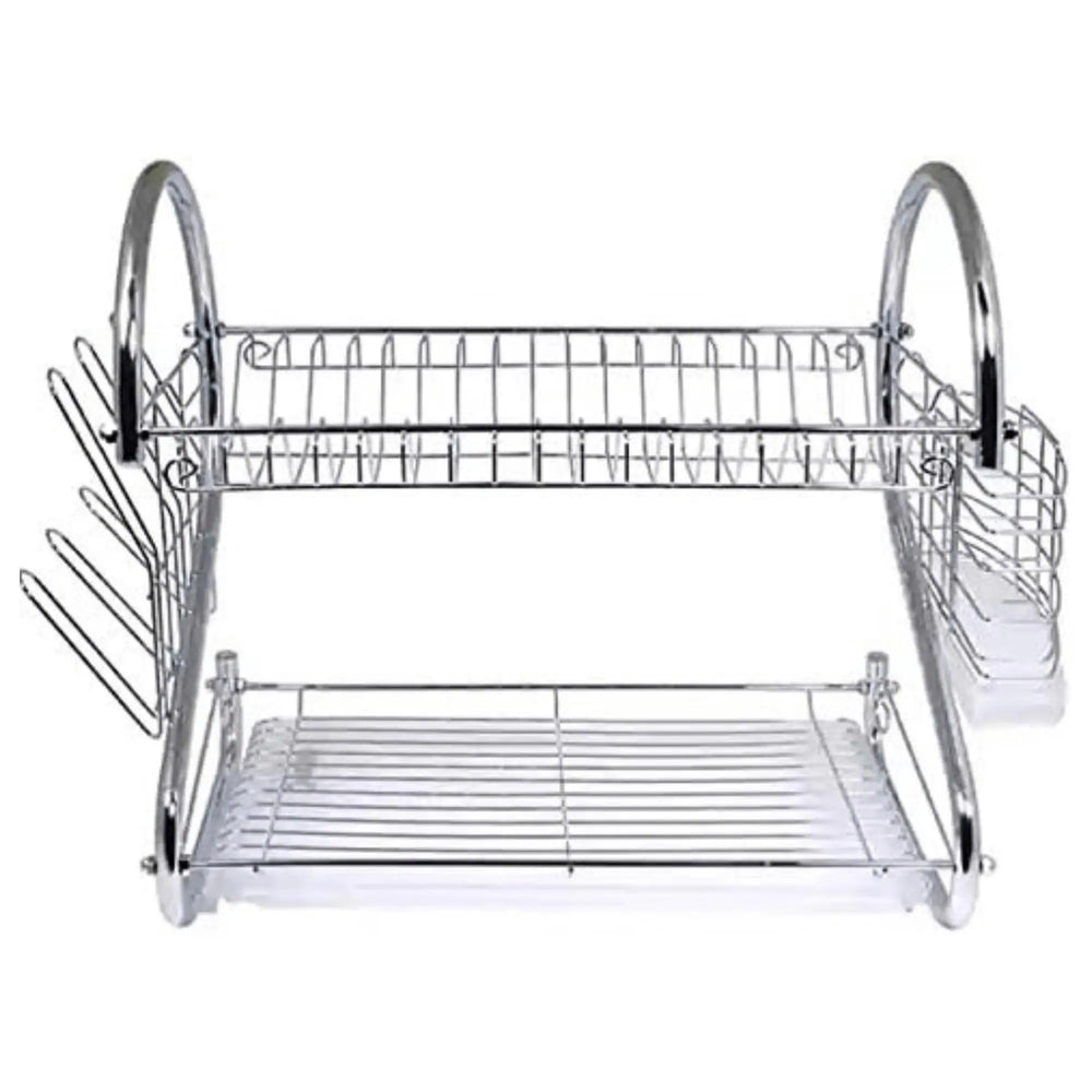 16" 2-Level Chrome-Plated S-Shaped Dish Rack