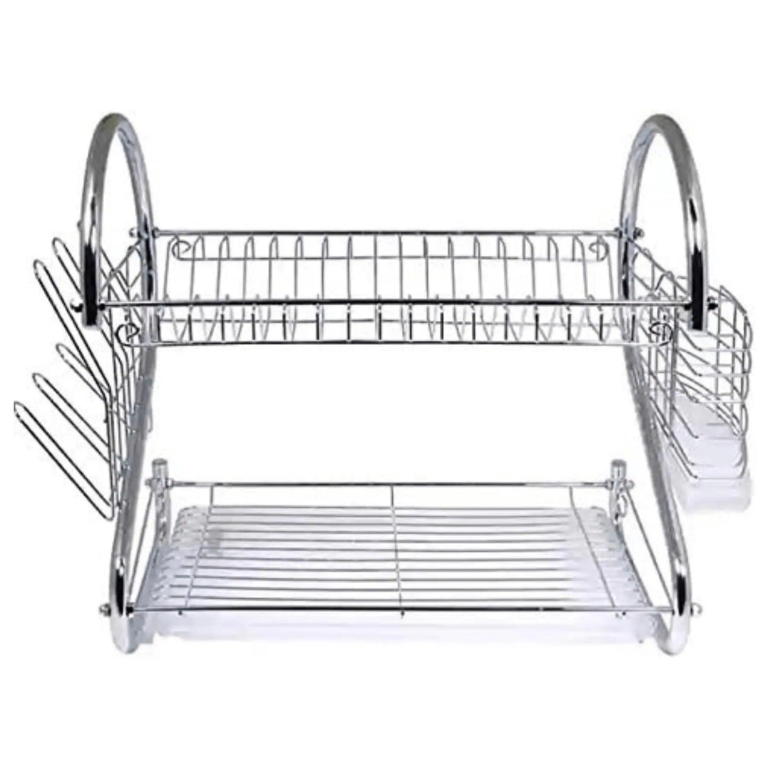 16" 2-Level Chrome-Plated S-Shaped Dish Rack