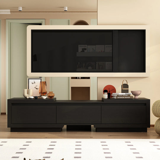 Entertainment Center Table Retracted Extendable TV Stand in Stretch