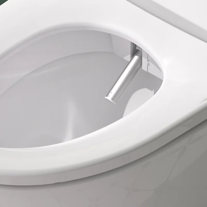 Smart Toilet with Tankless Bidet Wash, Auto Open Lid, 1.28 Gallons Auto Dual Flush, Heat Seat, Warm Wash/Dryer, Soft Closing, Remote Control