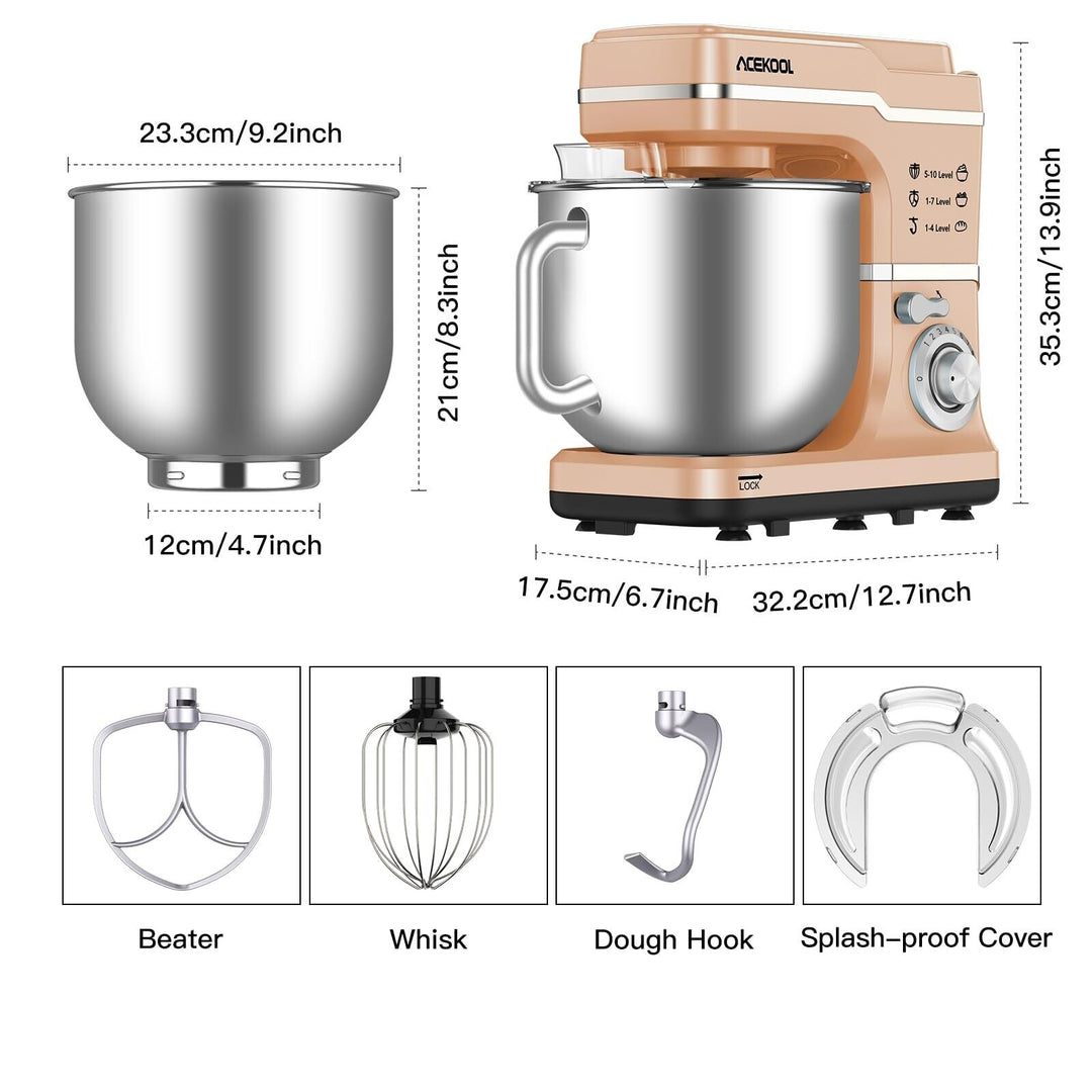 7.5 Quarts 10 Speed Tilt Head Kitchen Stand Mixer