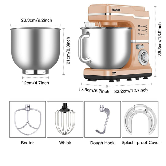 7.5 Quarts 10 Speed Tilt Head Kitchen Stand Mixer