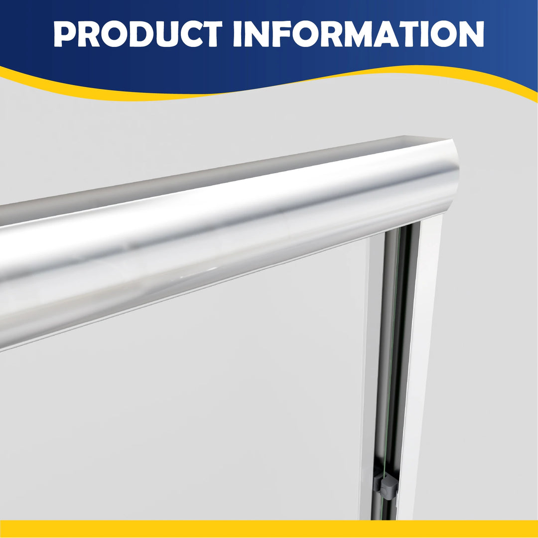 55-59" W X 56" H Bath Tub Semi-Frameless Sliding Shower Door