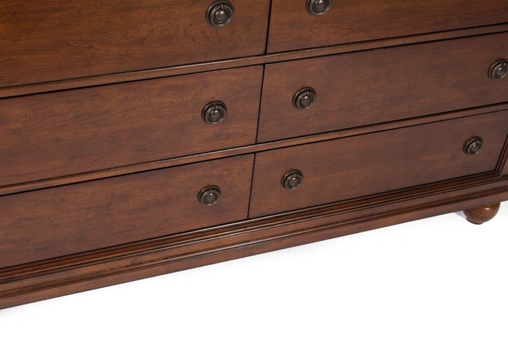 Fye 64" W 8 Drawer Dresser & Mirror Set