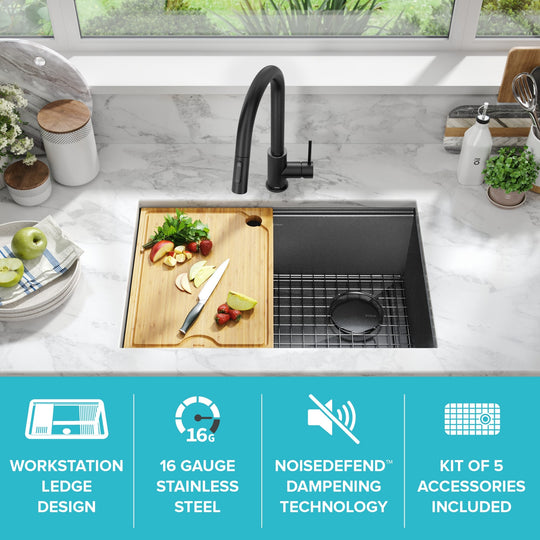 Kore Workstation Undermount Stainless Steel Kitchen Sink