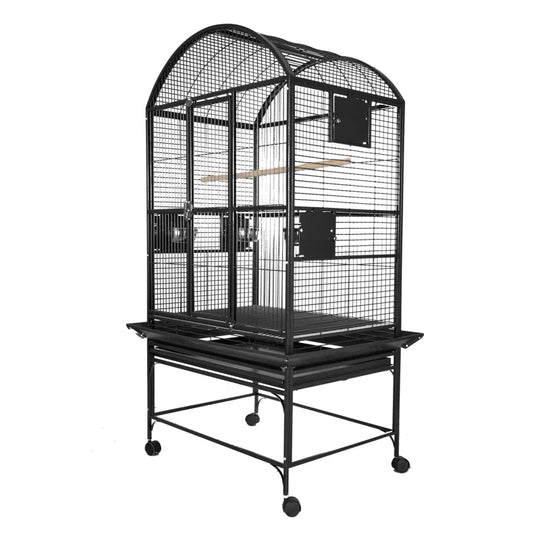 Cleveland 63'' Iron Dome Top Floor Bird Cage with Wheels