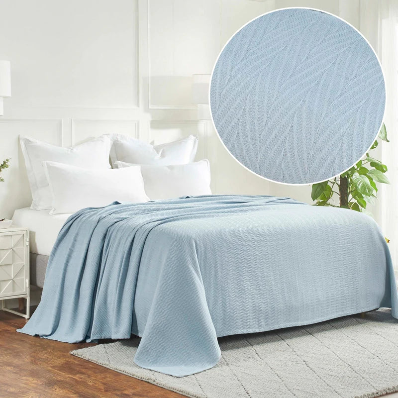 Metro Zig-Zag Chevron All-Season Bedding Cotton Blanket