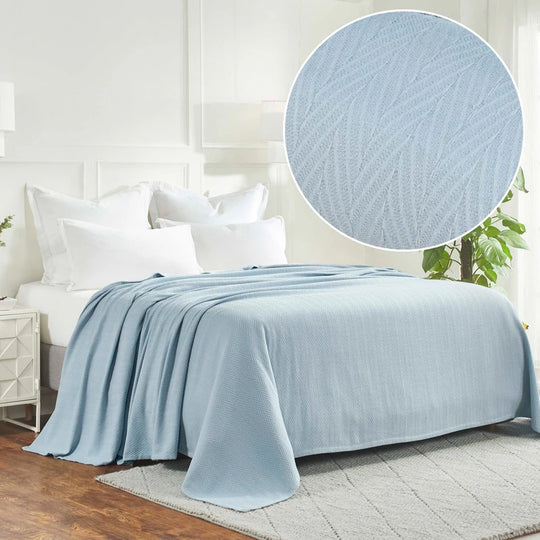 Metro Zig-Zag Chevron All-Season Bedding Cotton Blanket