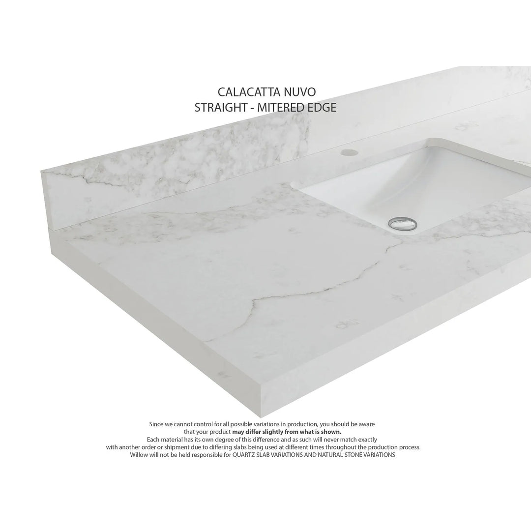 Willow Collection 84 in W X 22 in D X 36 in H Boston Double Bowl Sink Bathroom Vanity with Countertop