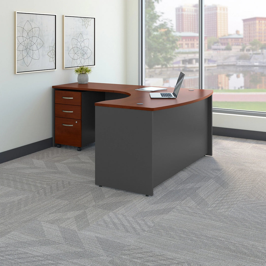 Series C Left Handed L Desk with Drawers by