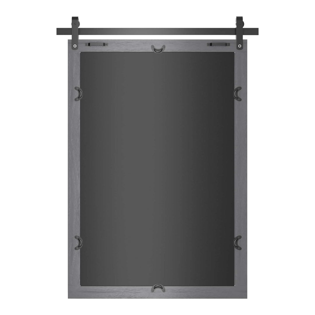 Farmhouse Barn Door Solid Wood Frame Bathroom Vanity Wall Mirror