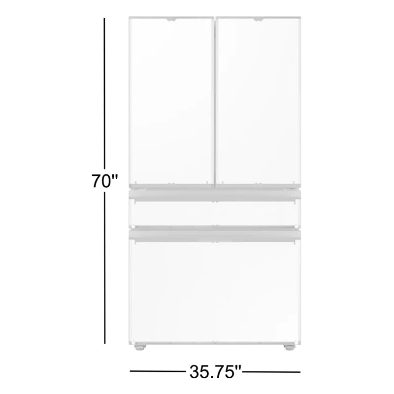 36" Bespoke 4 Door French Door Refrigerator with Beverage Center