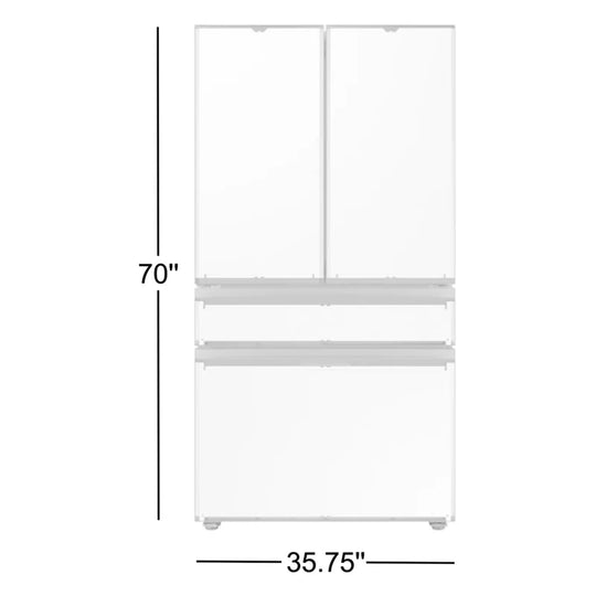 36" Bespoke 4 Door French Door Refrigerator with Beverage Center