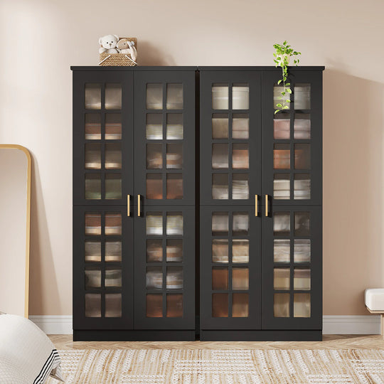9-Tier Shoe Cabinet with Adjustable Shelves and Doors (71 Inches)