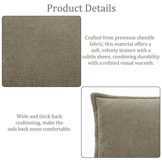 No Assembly Chenille Modular Sectional Sofa Comfy Cloud Couch