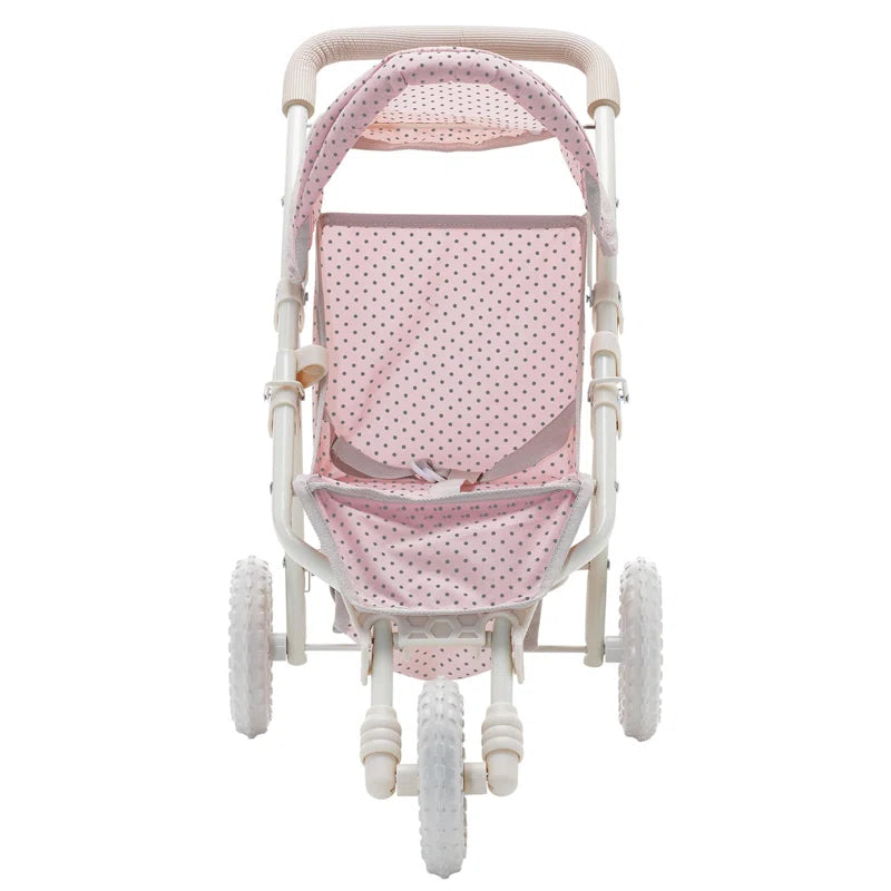 Olivia'S Little World Doll Jogging-Style Stroller, Pink/Cream/Gray