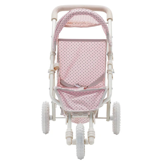 Olivia'S Little World Doll Jogging-Style Stroller, Pink/Cream/Gray