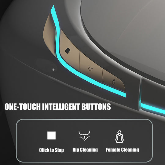 Smart Toilet Bidet with Built-In Tank Auto Open Lid Soft-Closing Heat Seat Auto/Blackout Flush