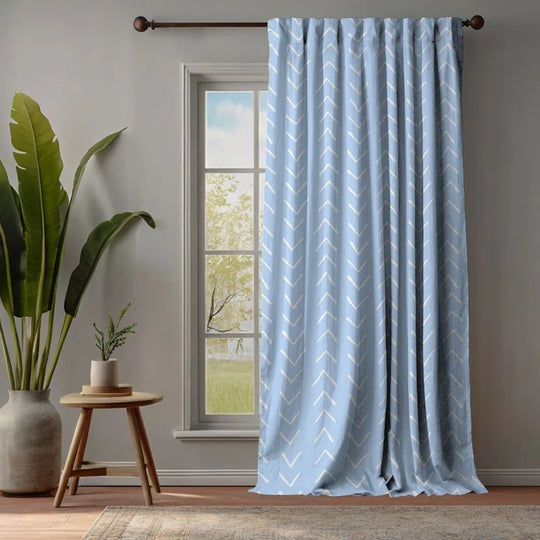 Boho Design Room Lined Decorative Single Panel Curtain