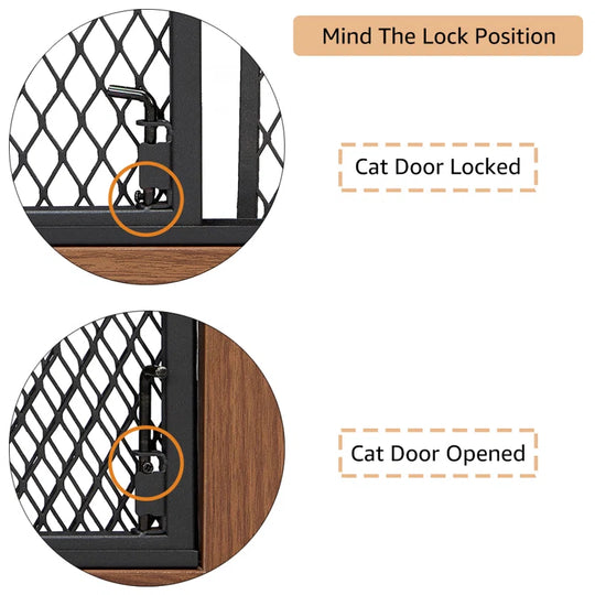 Clarica Wood Free Standing Pet Gate with Door