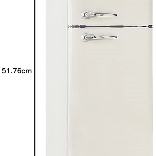 7.5 Cu. Ft. Capacity Retro Fridge Freezer Combo, Upright Fridge Freezer Combo, Apartment Size
