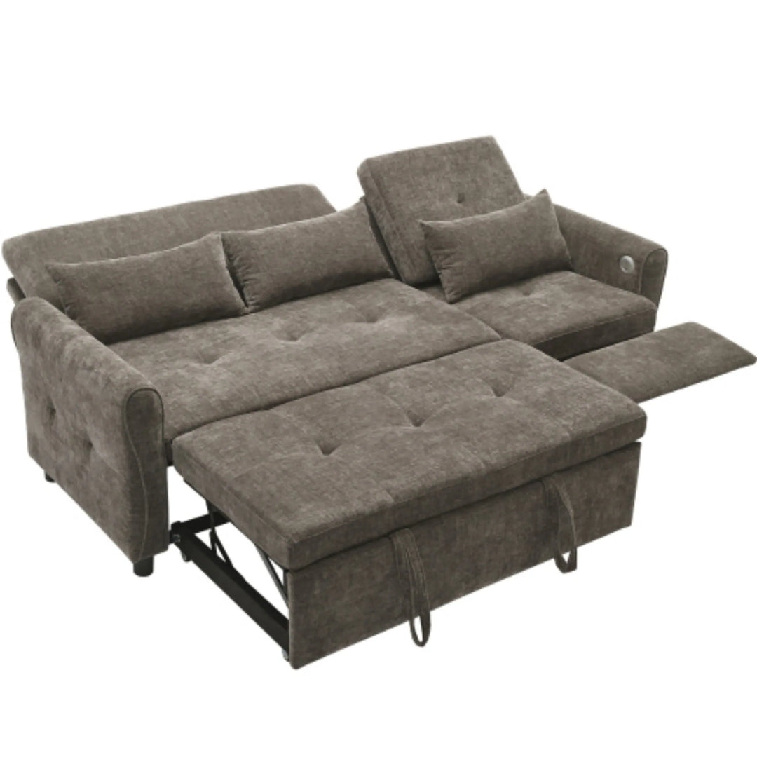2-In-1 Sofa with Pull-Out Sleeper & Reversible Recliner by