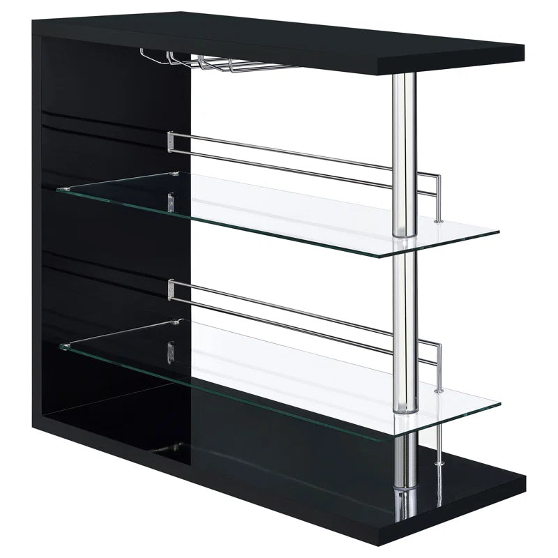 Kwesi Rectangular 2-Shelf Bar Unit - Only Bar Included