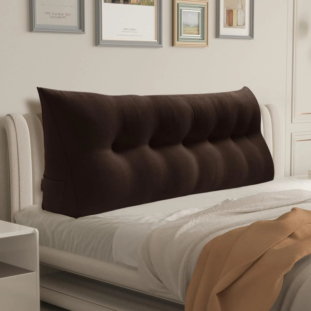 Bed Rest Wedge Reading Pillow Headboard Back Support Cushion