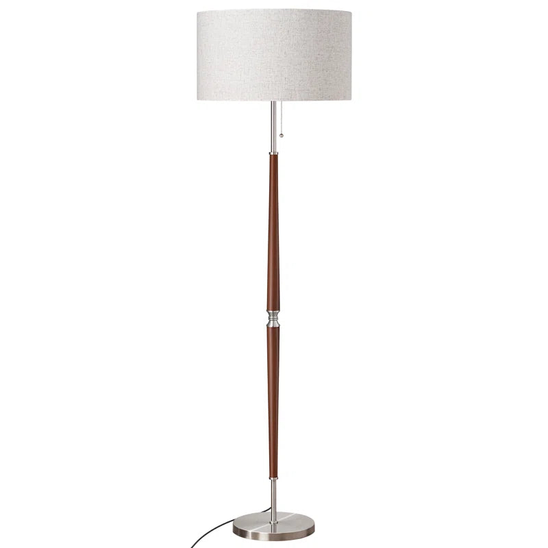 Salcido Electroplated Traditional Solid Wood Floor Lamp