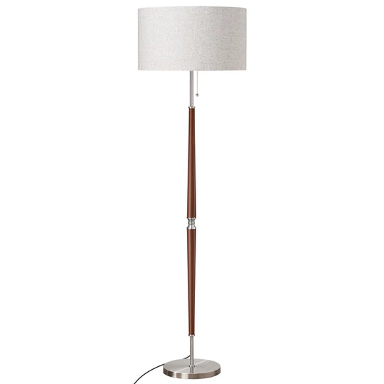 Salcido Electroplated Traditional Solid Wood Floor Lamp