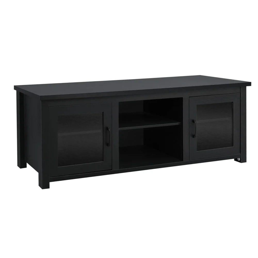 Classic TV Stand for up to 80" Tvs-Glass Fronted Doors-Modern Finish - 65"W X 16"D X 23.625"H