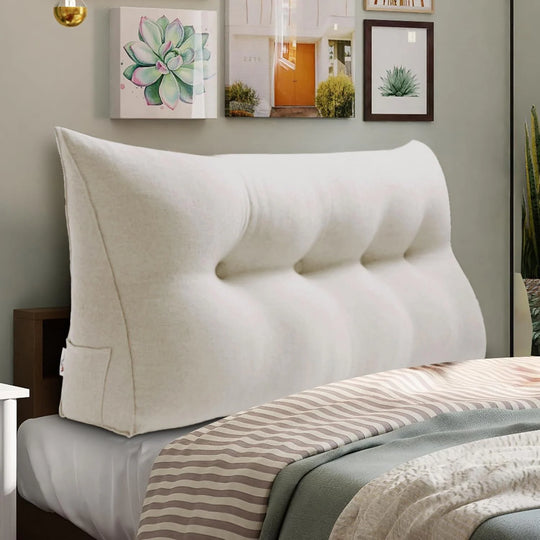 Bed Rest Wedge Reading Pillow Headboard Back Support Cushion
