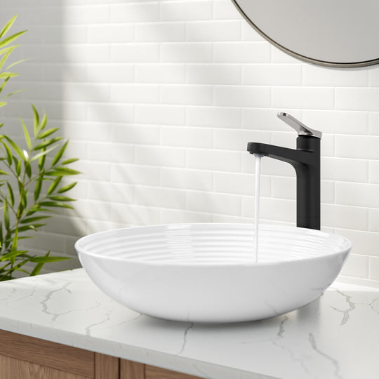 Indy Single Handle Vessel Bathroom Faucet with Pop up Drain