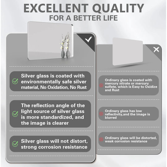 Modern Rounded Rectangle Metal Frame Wall Mirror