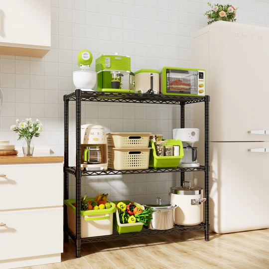 Height-Adjustable Garage Wire Shelving Unit for Kitchen, Laundry Room, Pantry, Warehouse, Basement