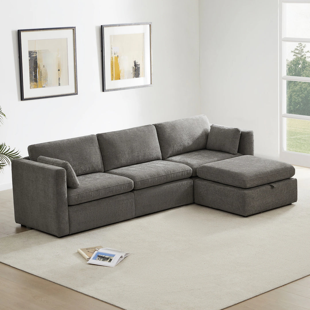 Mia Oversized Modular Sectional Fabric Sofa