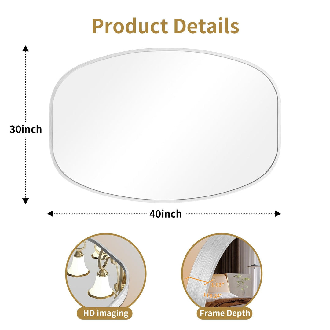 2 Pack Oval Mirror Vanity Decorative Wall Mirror