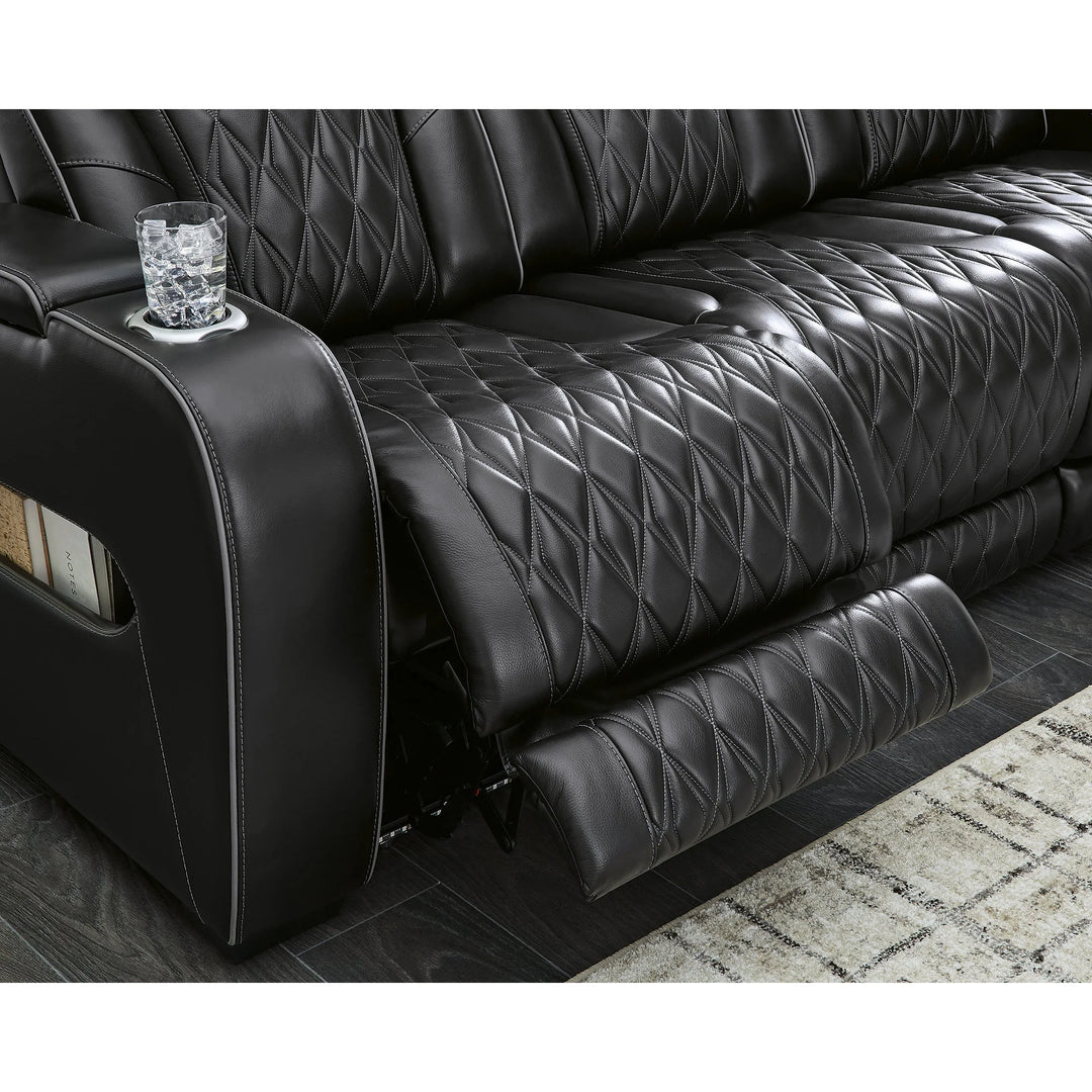 Boyington Black Power Reclining Sofa - 86"W X 38"D X 44"H