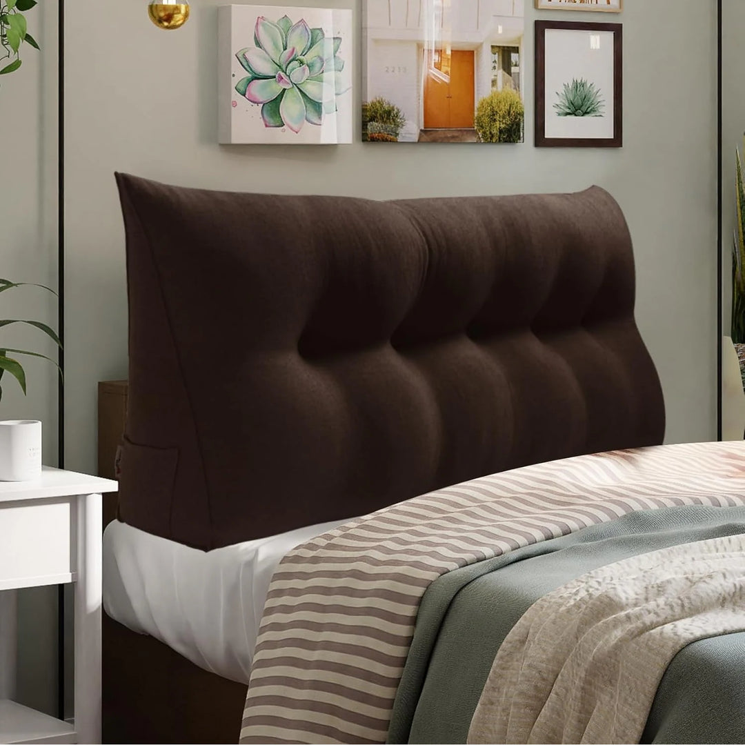 Bed Rest Wedge Reading Pillow Headboard Back Support Cushion