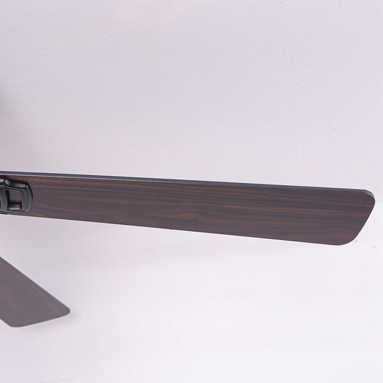 52" Modern Matte Black Reversible Flush Mount Ceiling Fan with Light and Remote - 52 In. D X 52 In. W X 14 In. H
