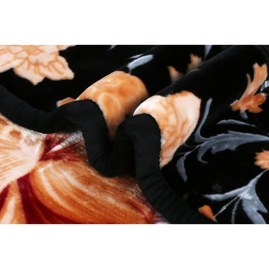 Empyrean Velvet 2 Ply Heavy Reversible Printed Raschel Blanket
