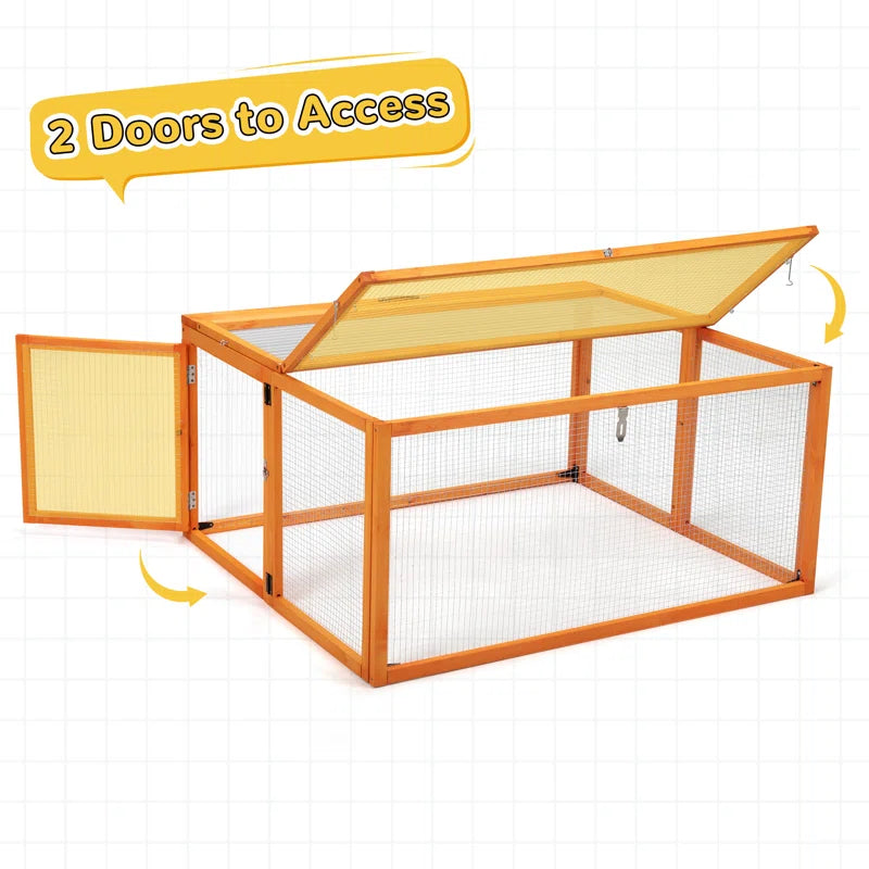 Coaxum Portable Chicken Coop Run, Sun Panel Lockable